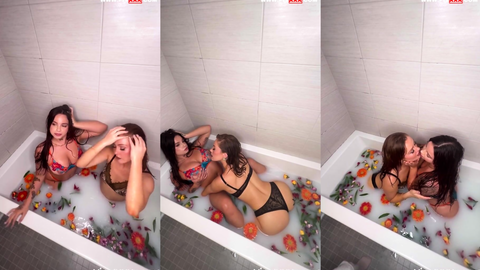 karaleohoe Steamy Lesbian Bathtub Play with karaleohoe in Lingerie