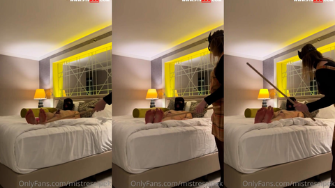 Aptal herif chastity takılı, ayakları ve elleri bağlı bana itaat etmek zorunda • Mistress İpek