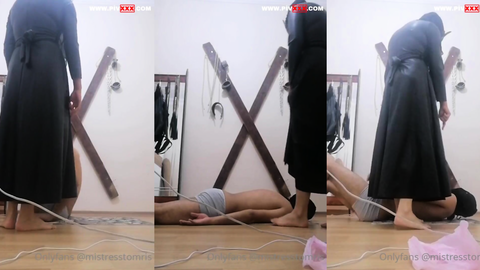 Uzun deri elbisemle trample seansım • Mistress Tomris