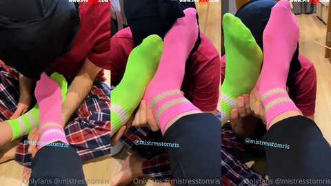 Spor çorap fetişlerine özel çift sahibe terli ayak koklatmaa • Mistress Tomris
