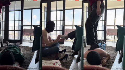 Topuklu ayakkabılı, spor ayakkabılı, çoraplı, atlayarak, zıplayarak her türlü çiğnedim • Mistress İpek