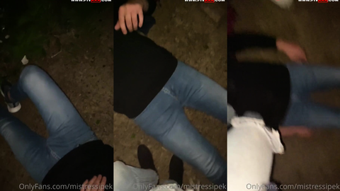 Ansızın yere yattı ve inip yol kenarında onu ezdim • Mistress İpek