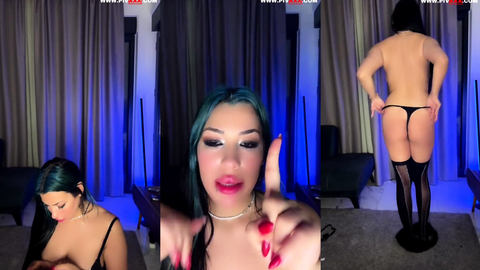 Serenay Okay Yeşil Saçlı Yayın Şovunda Memelerini Sergiliyor Tango Dansı Yapıyor