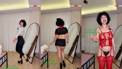 Jüpiter Gülşah Pınar seksi kostümlerle mirror önünde şov yapıyor
