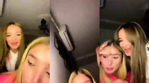 ceyda aria ve sarışın arkadaşı tango'da öpüşüp birbirini elliyor