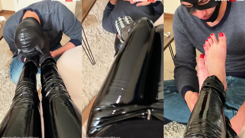 Boot, feet,socks lickings