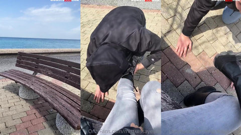 Worship my superior feet in public! 1