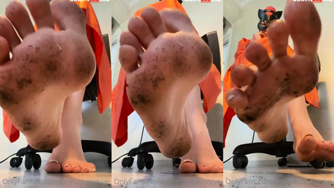 Dirty footfetish and spitting video