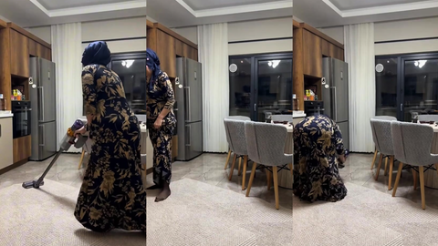 Fatma'nın Süpürgeyle Dansı – Kalçasını Dom Gibi Sallıyor