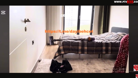 Türbanlı Gelin Ev Temizlerken Dom Gibi Çömeldi!